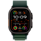 Apple Watch Ultra 2 Noir (Bracelet En Nylon Vert Foncé L)