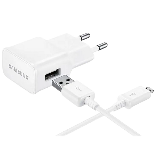 Samsung USB Chargeur Rapide + Micro-USB-Câble EP-TA20 Blanc