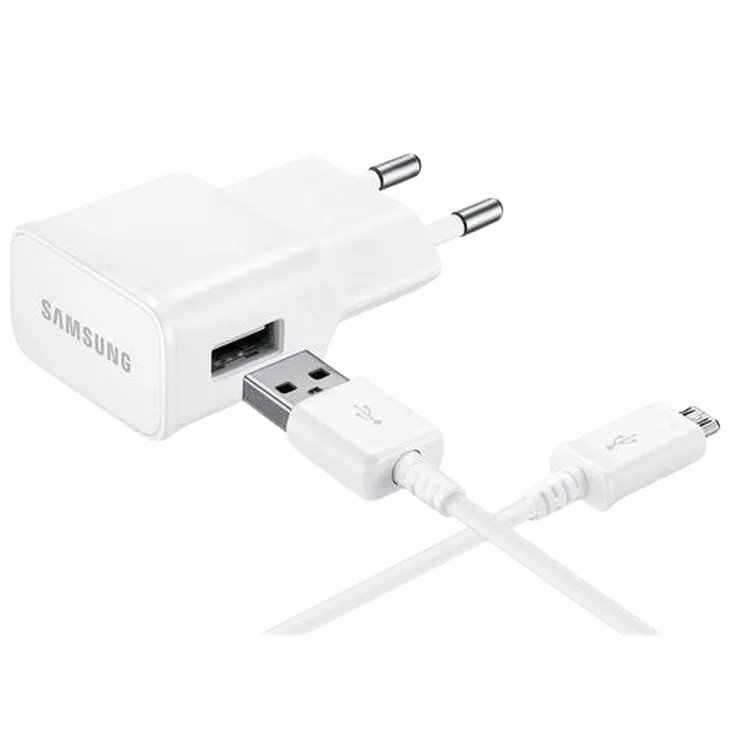 Samsung USB Chargeur Rapide + Micro-USB-Câble EP-TA20 Blanc
