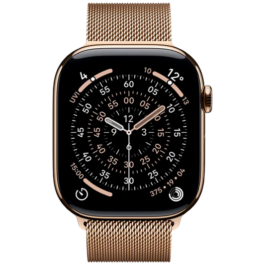 Apple Watch Series 11 46mm 5G Or Titanium (Bracelet Milanais Dorées M/L)