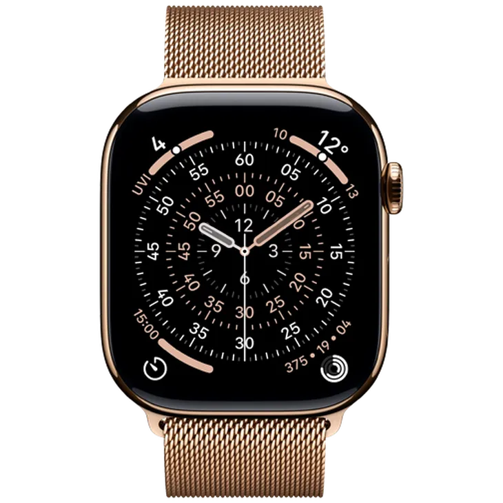 Apple Watch Series 11 46mm 5G Or Titanium (Bracelet Milanais Dorées M/L)