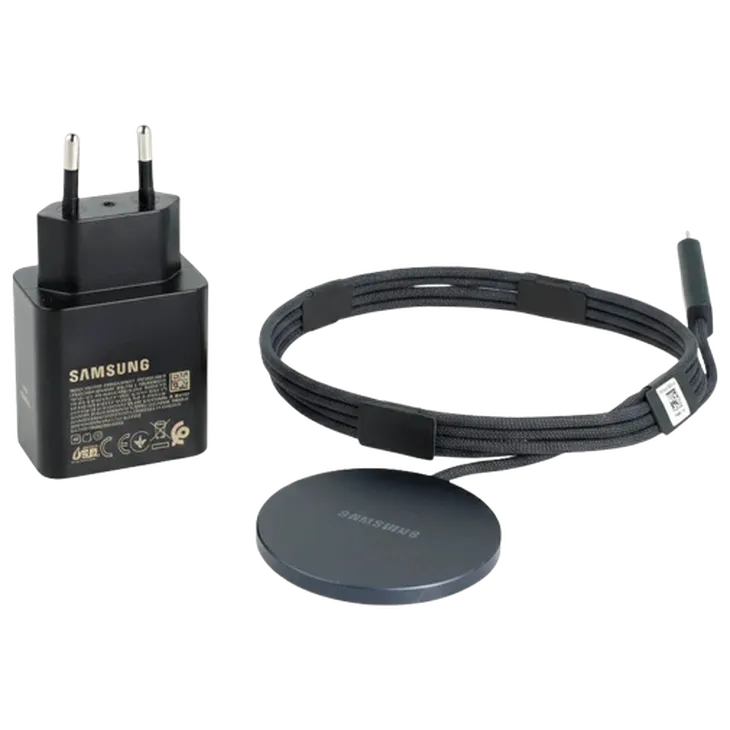 Samsung Chargeur Rapide Sans Fil 25W Gris Foncé + USB-C Chargeur Rapide 45W Gris Foncé