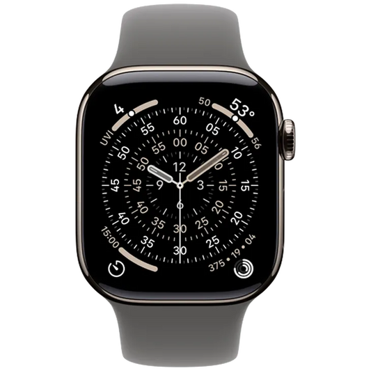 Apple Watch Series 11 42mm 5G Naturel Titanium (Bracelet En Silicone Gris M/L)