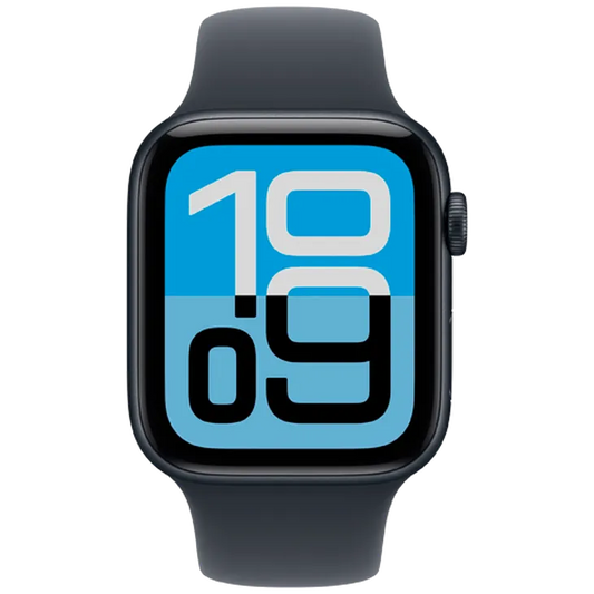 Apple Watch SE 3 2026 44mm Bleu Foncé (Bracelet En Silicone Bleu Foncé S/M)