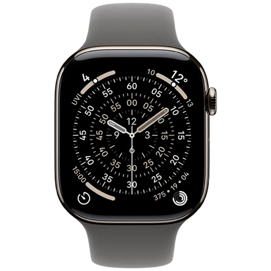 Apple Watch Series 11 46mm 5G Naturel Titanium (Bracelet En Silicone Gris S/M)