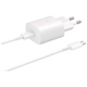 Samsung USB-C Chargeur Rapide 25W + USB-C Câble EP-TA800 Blanc