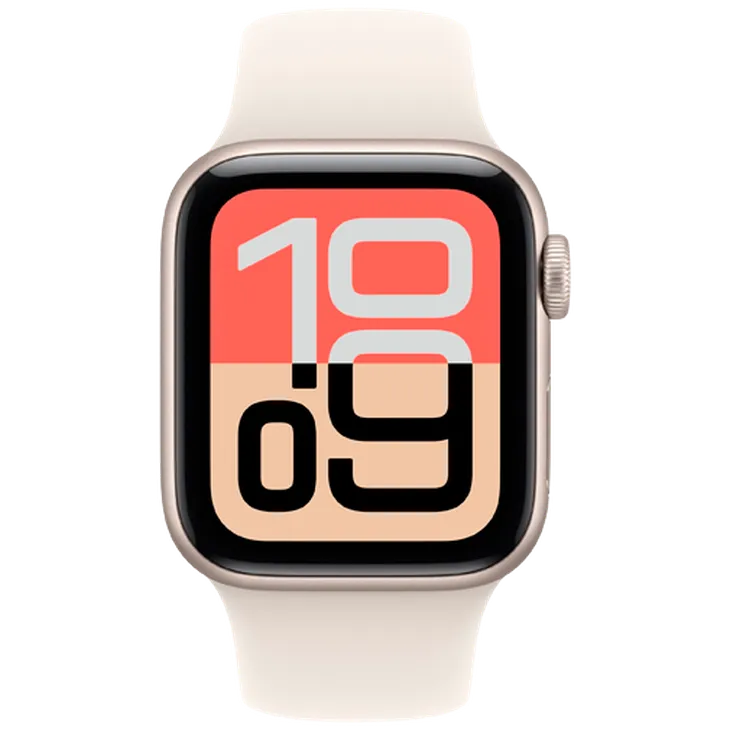 Apple Watch SE 3 40mm Or (Bracelet En Silicone Beige M/L)