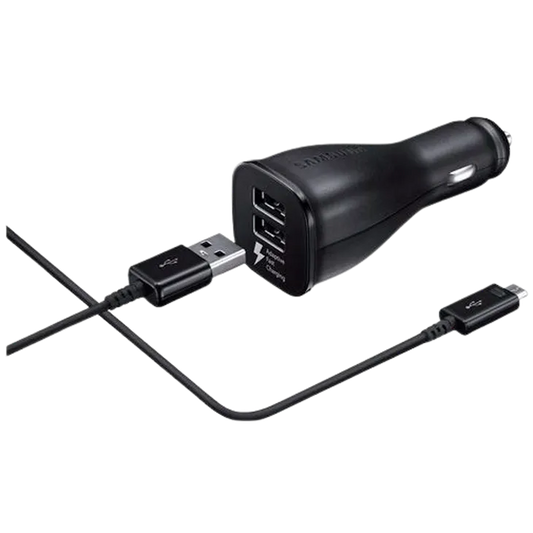 Samsung Chargeur Rapide de Voiture Dual USB + USB-C-Câble EP-LN920 Noir