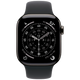 Apple Watch Series 11 42mm 5G Leisteen Titanium (Bracelet En Silicone Noir M/L)