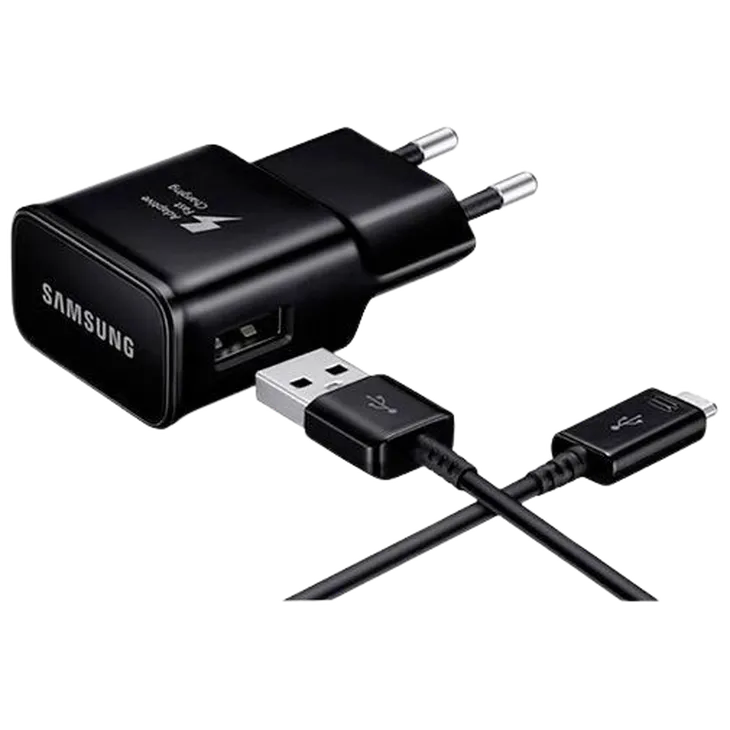 Samsung USB Chargeur Rapide + Micro-USB-Câble EP-TA20 Noir