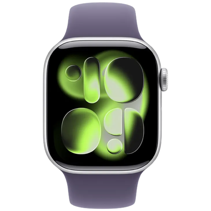 Apple Watch Series 12 42mm Bronze (Donkergroene Bracelet En Silicone S/M)