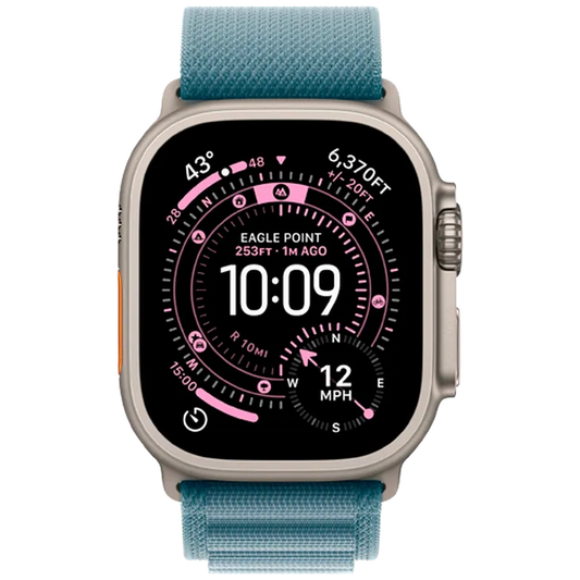 Apple Watch Ultra 3 49mm Titanium (Bracelet En Nylon Bleu M)