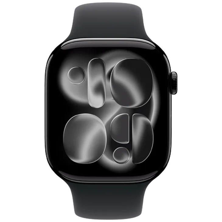 Apple Watch Series 11 46mm Noir (Bracelet En Silicone Noir M/L)