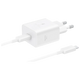 Samsung USB-C Chargeur Rapide 45W + USB-C Câble Blanc