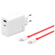 OnePlus SuperVOOC USB-C + USB-A Chargeur Rapide 120W Blanc