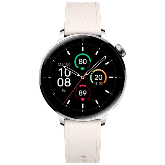 OnePlus Watch 3 43mm Argent (Bracelet En Silicone Blanc)