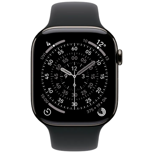 Apple Watch Series 11 46mm 5G Ardoise Titanium (Bracelet En Silicone Noir S/M)