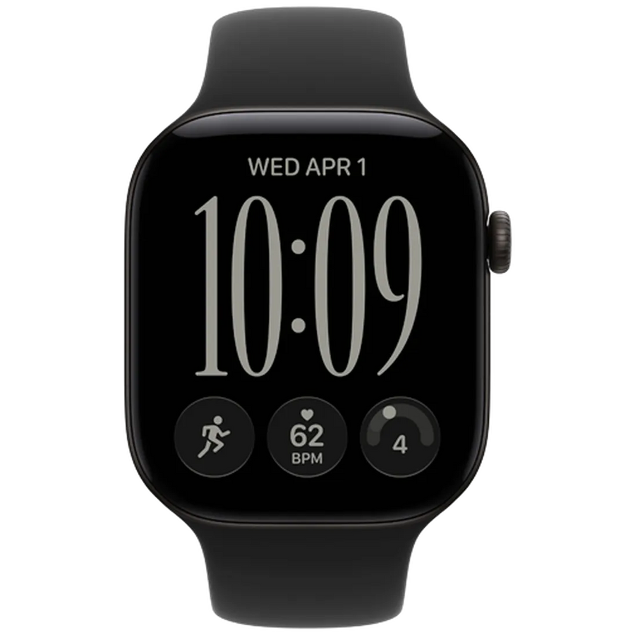 Apple Watch Series 12 46mm 5G Noir (Bracelet En Silicone Noir M/L)