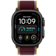 Apple Watch Ultra 4 49mm Noir (Bracelet En Nylon Rouge M/L)