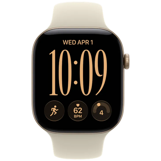 Apple Watch Series 12 46mm Or (Bracelet En Silicone Beige S/M)