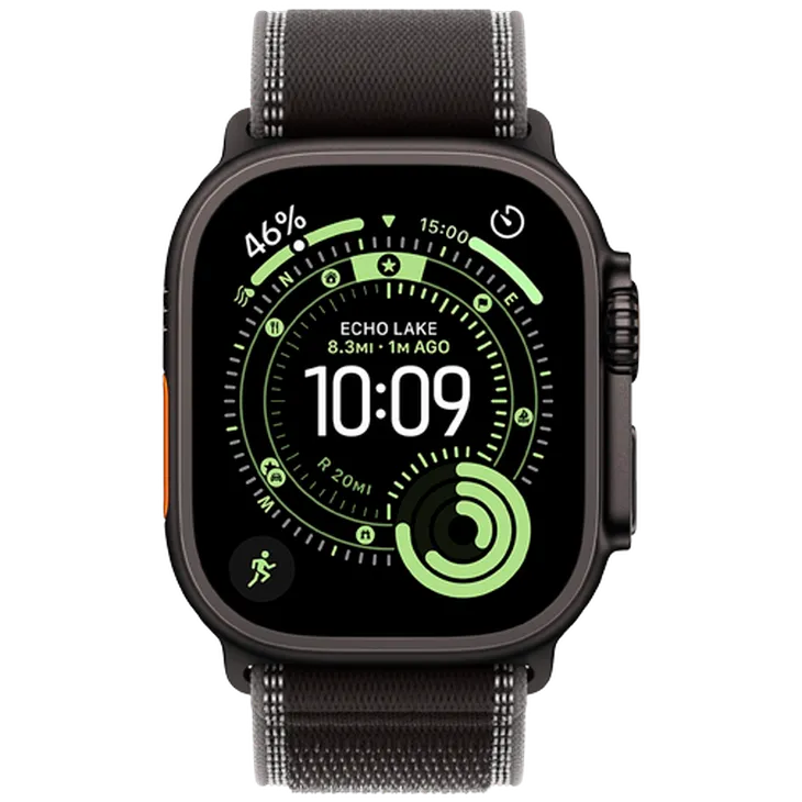 Apple Watch Ultra 3 49mm Noir (Bracelet En Tissu Noir M/L)