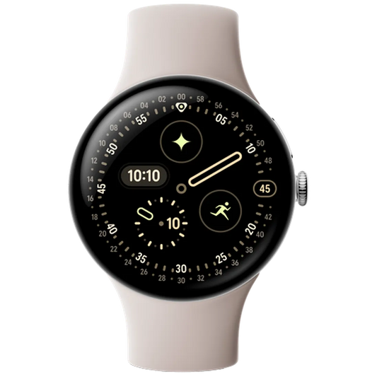 Google Pixel Watch 4 45mm Argent (Beige Bracelet)