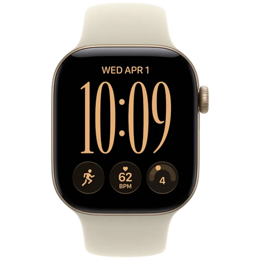 Apple Watch Series 12 42mm Or (Bracelet En Silicone Beige S/M)
